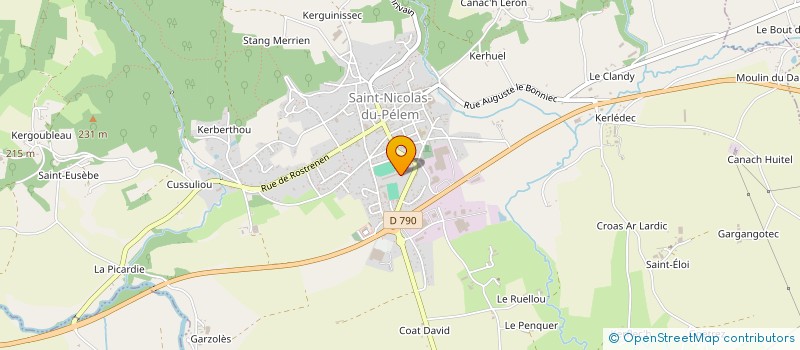 localisation de l'entreprise ASSOC SPORTIVE DU COLLEGE JEAN JAURES DE ST NICOLAS DU PELEM  SAINT-NICOLAS-DU-PELEM