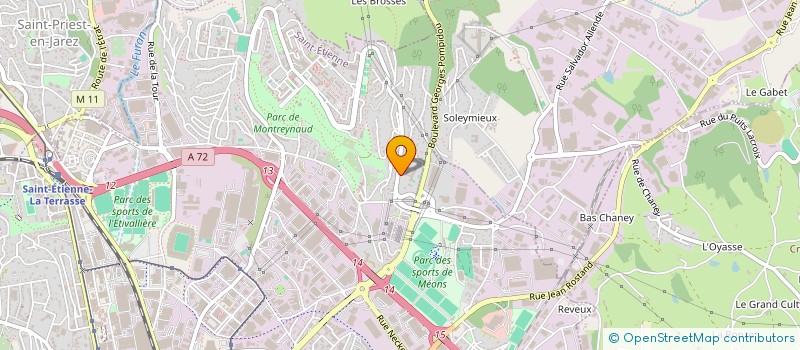 localisation de l'entreprise ASSOC SPORTIVE DU COLLEGE MARC SEGUIN  SAINT-ETIENNE