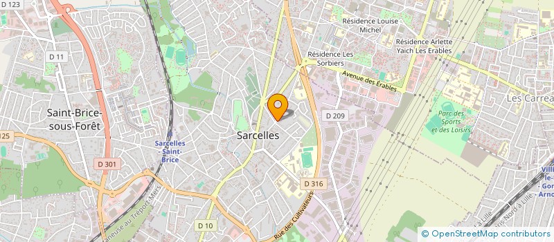 localisation de l'entreprise ASSOC SPORTIVE DU COLLEGE VICTOR HUGO  SARCELLES