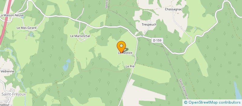 localisation de l'entreprise ASSOC SPORTIVE ECOLES ST EXUPERY FREJOUX  SAINT-FREJOUX