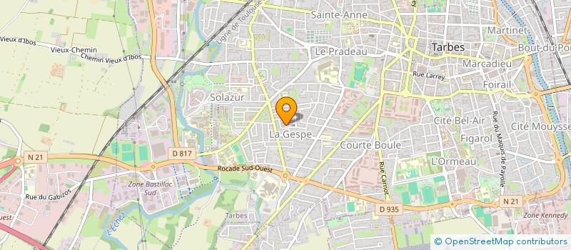 localisation de l'entreprise ASSOC SPORTIVE ET CULTURELLE GESPE  TARBES