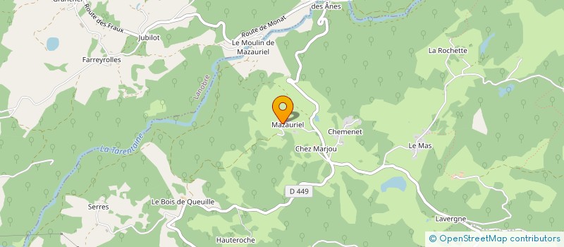 localisation de l'entreprise ASSOC SPORTIVE GYMNASTIQUE VOLONTAIRE à CHAMPS-SUR-TARENTAINE-MARCHAL