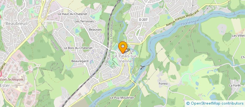 localisation de l'entreprise ASSOC SPORTIVE LE PALAIS  LE PALAIS-SUR-VIENNE