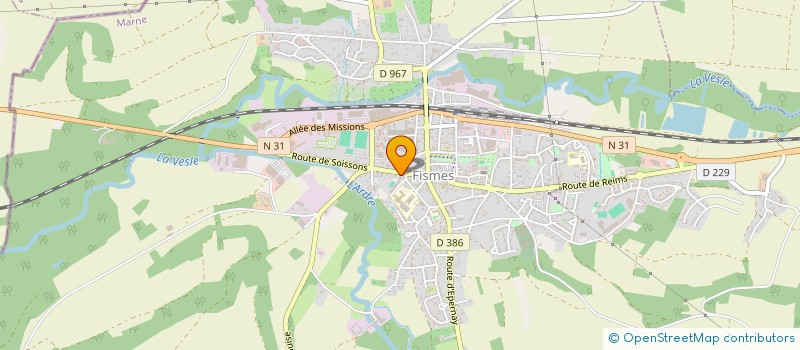 localisation de l'entreprise ASSOC SPORTIVE SAINTE MACRE  FISMES