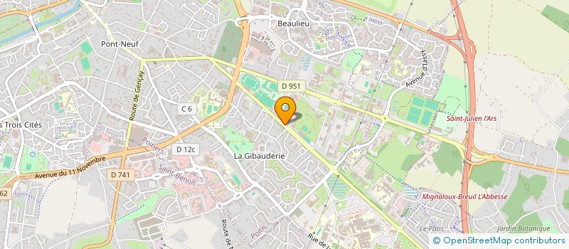 localisation de l'entreprise ASSOC SPORTIVE UNIVERSITE DE POITIERS  POITIERS