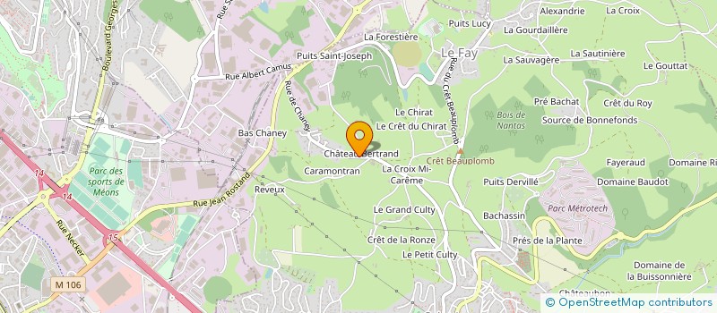 localisation de l'entreprise ASSOC STEPHANOISE DE SQUASH  SAINT-JEAN-BONNEFONDS