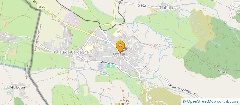 localisation de l'entreprise ASSOC SYND AUTOR CANAL INFERIEUR OSSEJA  OSSEJA