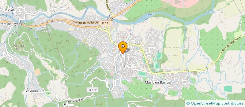localisation de l'entreprise ASSOC SYND AUTORISEE DU CANAL D EN RIBAS à CERET