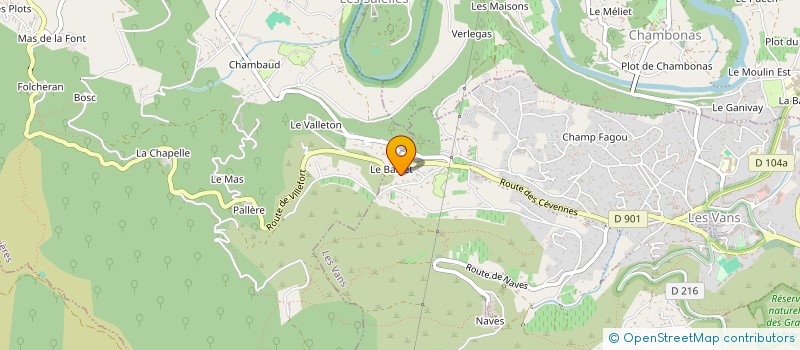 localisation de l'entreprise ASSOC SYND AUTORISEE DU CANAL DU PLOT à CHAMBONAS
