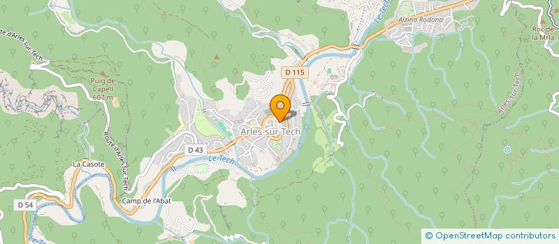 localisation de l'entreprise ASSOC SYND AUTORISEE LA BAILLIE CALCINE  ARLES-SUR-TECH