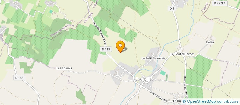 localisation de l'entreprise ASSOC SYND DRAINAGE PAYS BAS COGNACAIS à SAINTE-SEVERE