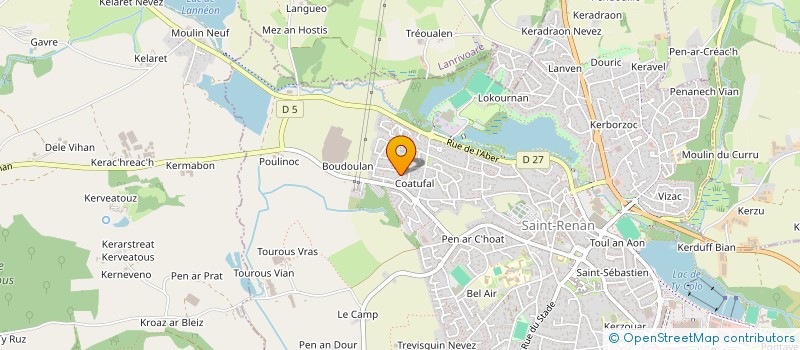 localisation de l'entreprise ASSOC SYND LIBRE ADDUCTION D EAU à TREOUERGAT