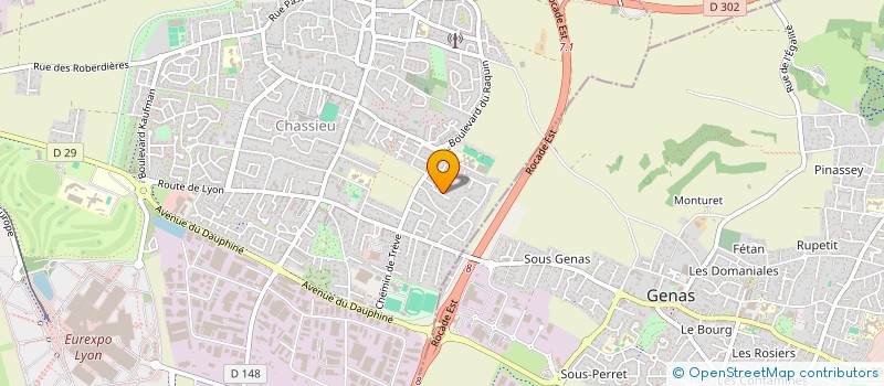 localisation de l'entreprise ASSOC SYND LIBRE LOT PAUL ELUARD  CHASSIEU