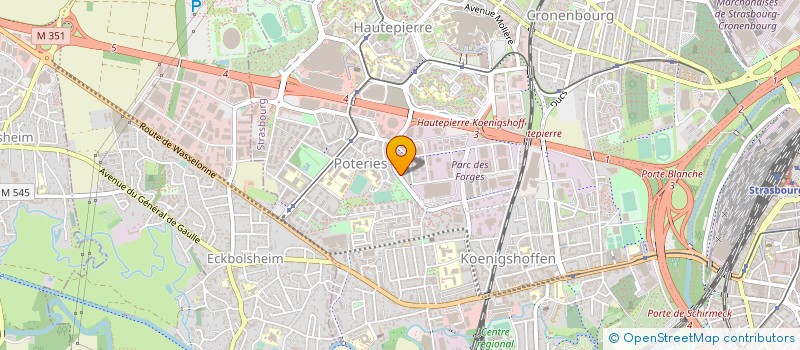 localisation de l'entreprise ASSOC SYND RESID HAUTEP PARC POTERIES à STRASBOURG