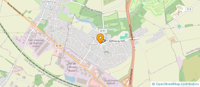 localisation de l'entreprise ASSOC SYNDICALE AUTORISEE LA ROSERAIE  SERVON