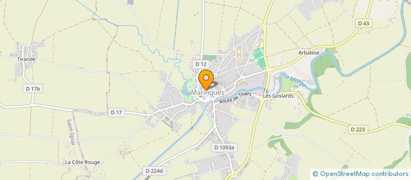 localisation de l'entreprise ASSOC SYNDICALE AUTORISEE LES GOSLARDS  MARINGUES