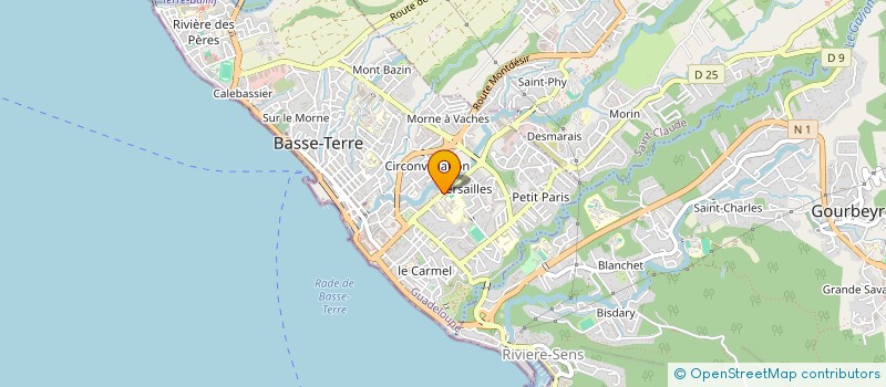 localisation de l'entreprise ASSOC SYNDICAT DES PROPRIETAIRES DE RESIDENCE LES BALISIERS à BASSE-TERRE