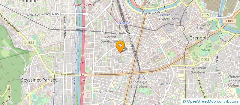 localisation de l'entreprise ASSOC SYNDICATS ISEROIS DE L ARTISANAT à GRENOBLE