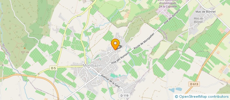 localisation de l'entreprise ASSOC TAE KWON DO MONTBAZIN  MONTBAZIN