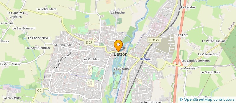 localisation de l'entreprise ASSOC TENNIS BETTON  BETTON