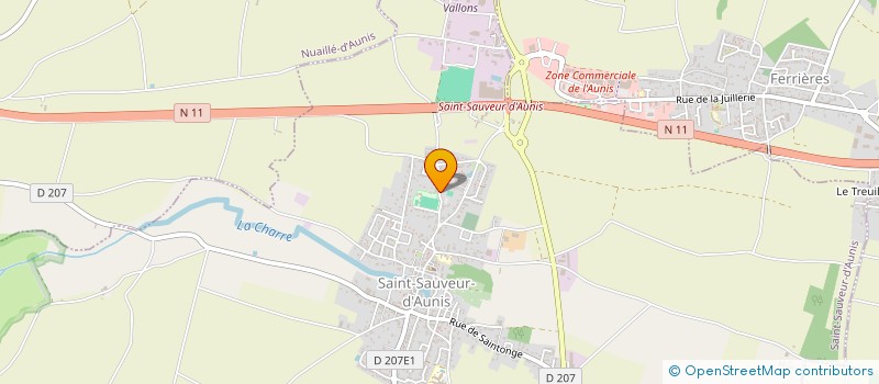 localisation de l'entreprise ASSOC TENNIS CLUB  SAINT-SAUVEUR-D'AUNIS