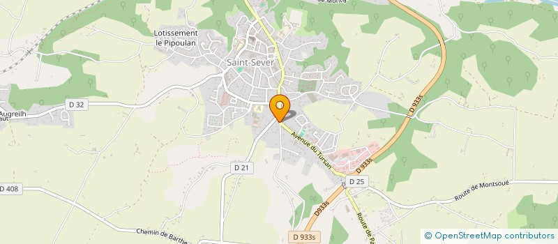 localisation de l'entreprise ASSOC TENNIS SAINT SEVER  SAINT-SEVER