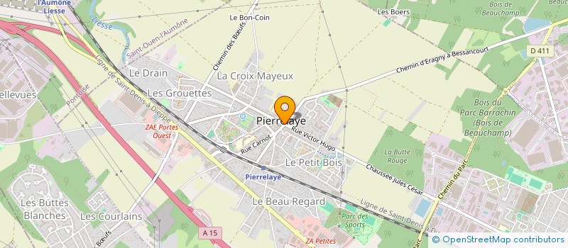 localisation de l'entreprise ASSOC THEATRE EN COULEURS  PIERRELAYE