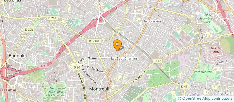 localisation de l'entreprise ASSOC TOUTE UNE NUIT à MONTREUIL