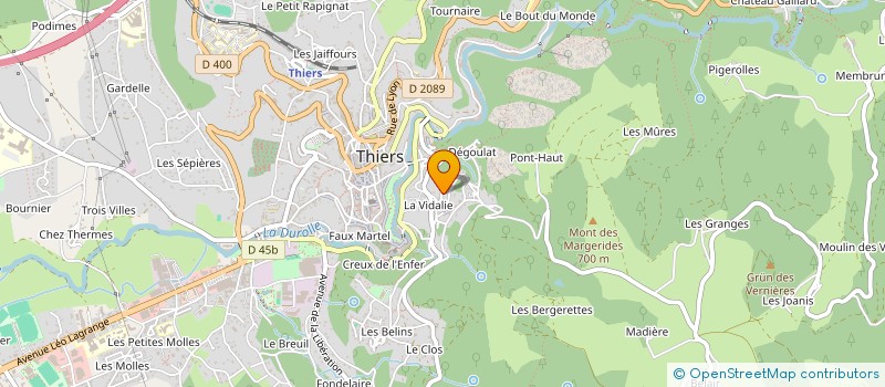 localisation de l'entreprise ASSOC TRANSPORT SANITAIRES URGENTS à THIERS