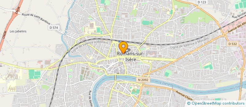localisation de l'entreprise ASSOC TREMPLIN ARTS GRAPHIQUES à ROMANS-SUR-ISERE