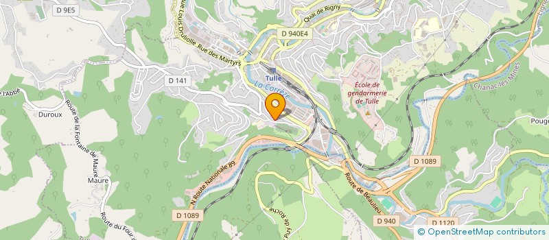 localisation de l'entreprise ASSOC TULLISTE REINSERTION PAR L EMPLOI à TULLE