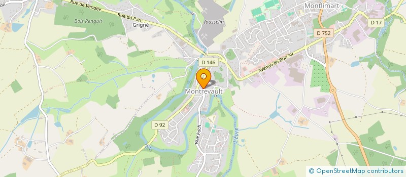 localisation de l'entreprise ASSOC UNION DES COMMERCANTS à MONTREVAULT-SUR-EVRE