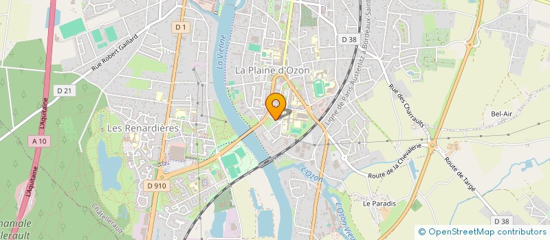 localisation de l'entreprise ASSOC USAGERS CENTRE PETITE ENFANCE  CHATELLERAULT