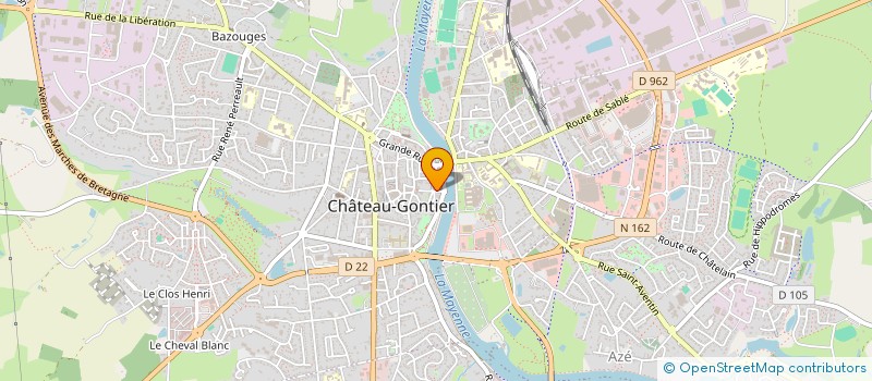 localisation de l'entreprise ASSOC USAGERS RESTAURANT ADMINISTRATIF à CHATEAU-GONTIER-SUR-MAYENNE