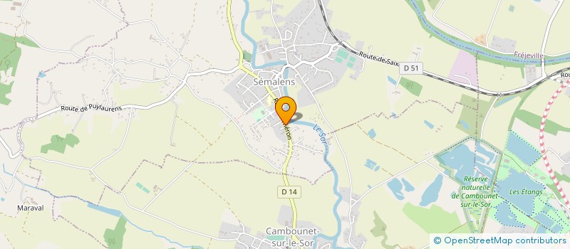 localisation de l'entreprise ASSOC USEP DE L'ECOLE MIXTE I  SEMALENS