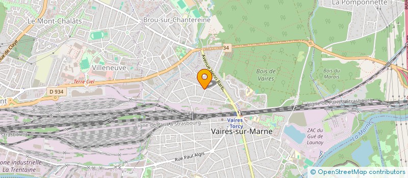 localisation de l'entreprise ASSOC VAIROISE PROTECTION ANIMAUX  VAIRES-SUR-MARNE