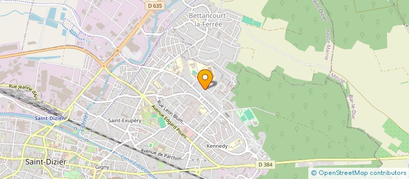 localisation de l'entreprise ASSOC VEUVES CIVILES CHEFS DE FAMILLE à SAINT-DIZIER
