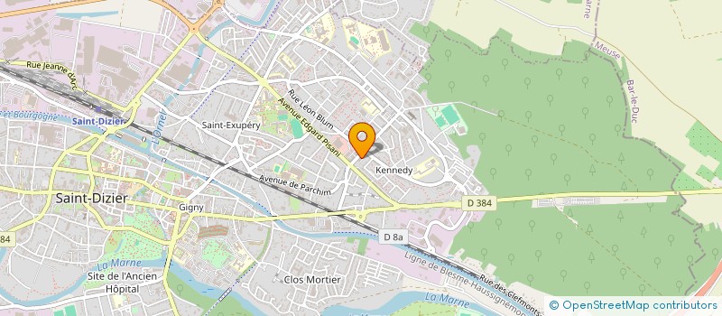 localisation de l'entreprise ASSOC VEUVES VEUFS CHEFS FAMILLE HTE MARNE à SAINT-DIZIER
