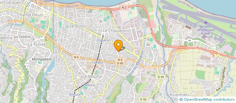 localisation de l'entreprise ASSOC YOSEIKAN BUDO CLUB DIONYSIEN  SAINT-DENIS