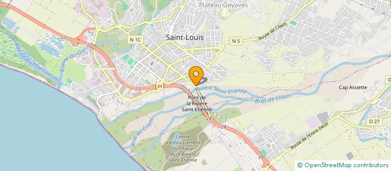 localisation de l'entreprise ASSOC ZAMBROPICALE DANSE à SAINT-LOUIS