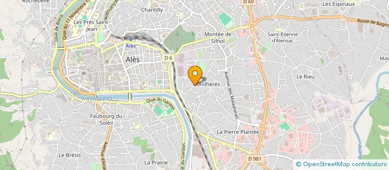 localisation de l'entreprise ASSOC ZEN ET ARTS MARTIAUX  ALES