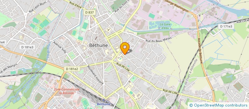 localisation de l'entreprise ASSOCAITION SPORTIVE DU COLLEGE GEORGE-SAND  BETHUNE