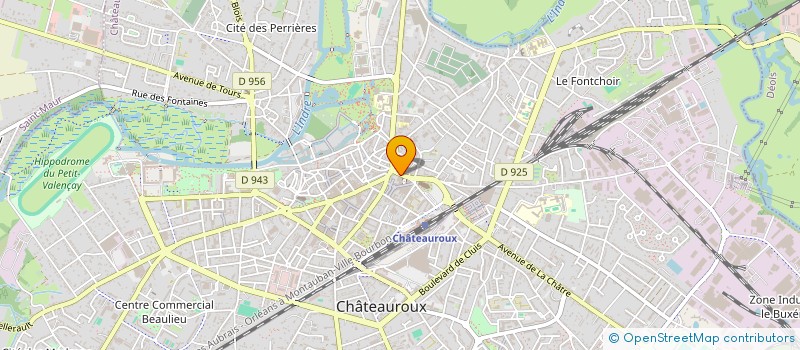 localisation de l'entreprise ASSOCATION DES COMMERCANTS DU COURS SAINT LUC à CHATEAUROUX