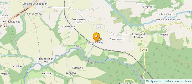 localisation de l'entreprise ASSOCATION L IRIS  HANVEC