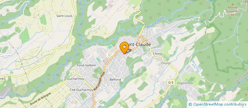 localisation de l'entreprise ASSOCATION POUR LA CREATION ET LA GESTION DE STRUCTURES AIDE A LA PERSONNE à SAINT-CLAUDE