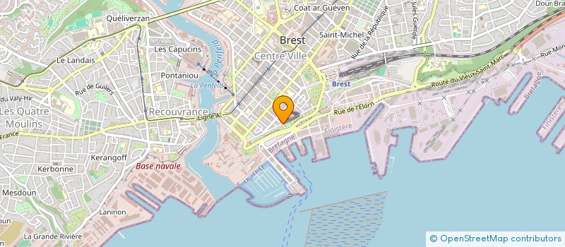 localisation de l'entreprise ASSOCATION REGIONALE BRETAGNE LE VENT BLEU à BREST