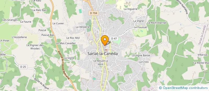 localisation de l'entreprise ASSOCIACION DE LA FELIBREJADA DE SARLAT PER L'ALABRENA,PER LO FUOC E PER L'AIGA à SARLAT-LA-CANEDA