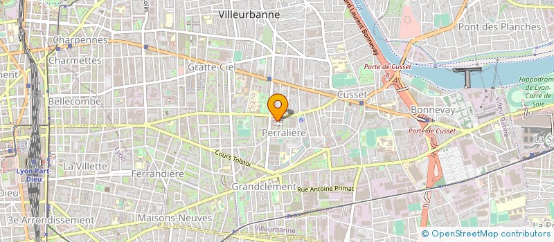 localisation de l'entreprise ASSOCIAITON DES COMMERCANTS DE LA PERRALIERE à VILLEURBANNE