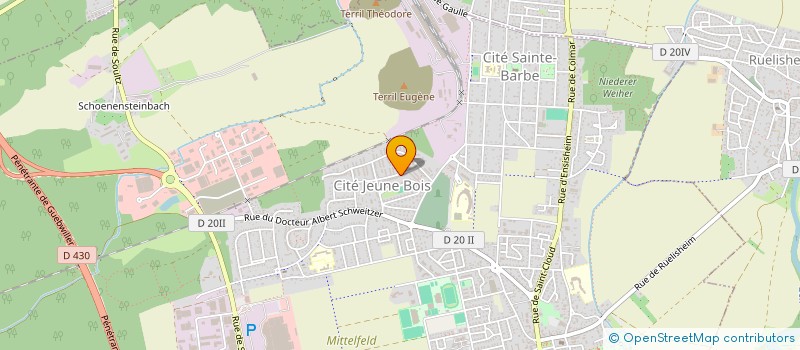 localisation de l'entreprise ASSOCIAT CULTURE ET LOISIRS BALDERSHEIM  WITTENHEIM