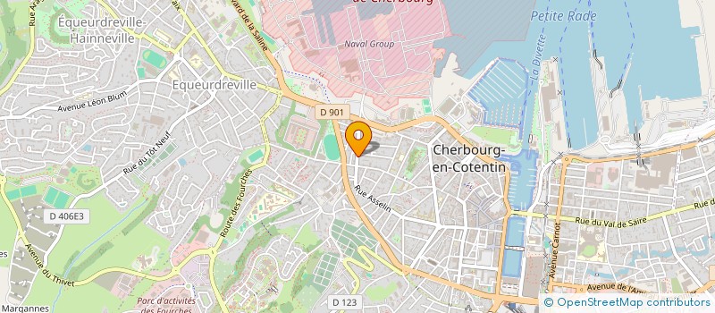 localisation de l'entreprise ASSOCIAT DEVELOPP COMMUNICAT ET CULTURE  CHERBOURG-EN-COTENTIN